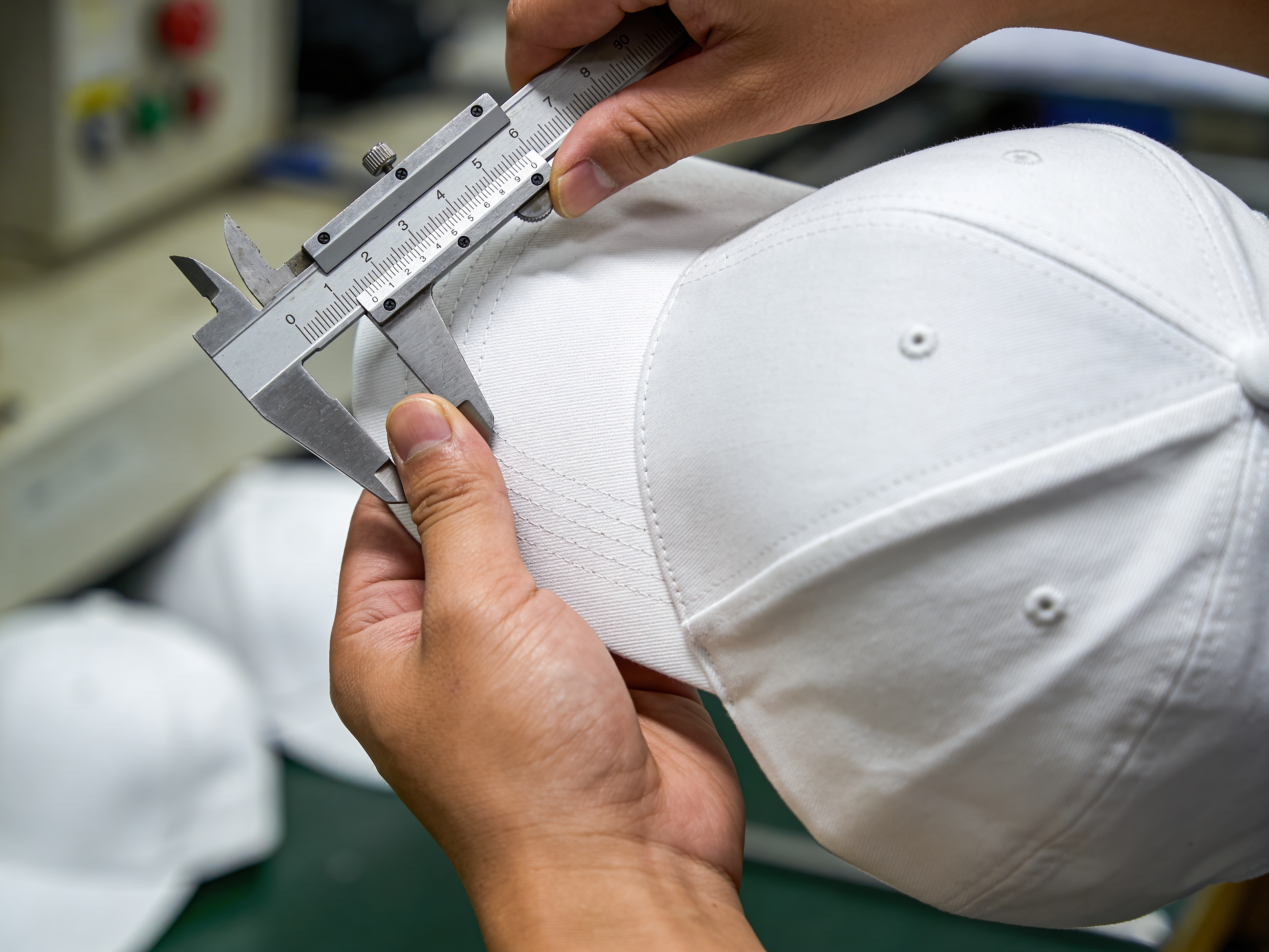 모자 치수 검품