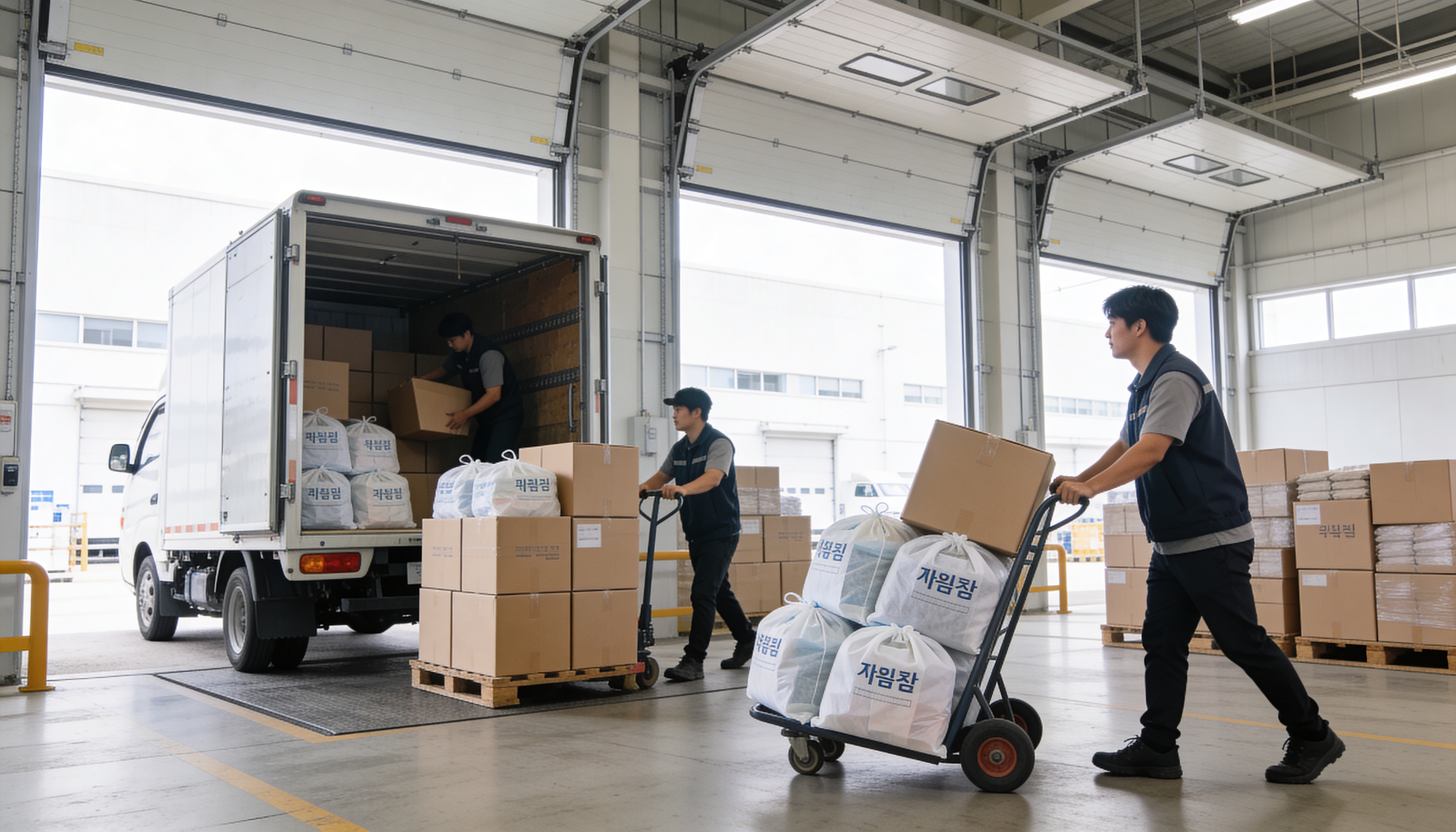 국내 물류센터 입고 및 배송